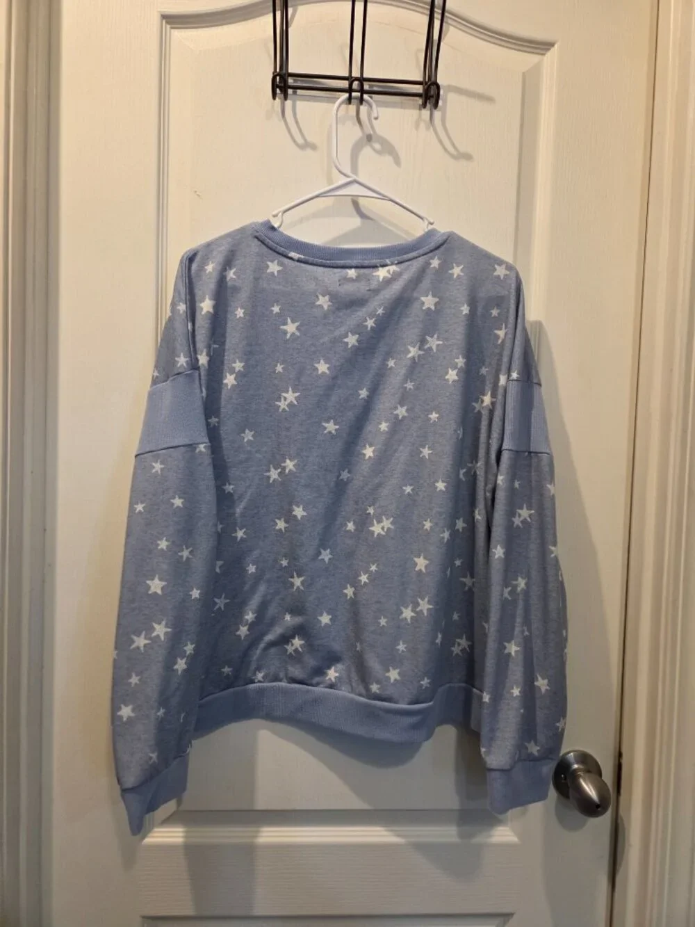 Splendid Heathered Blue Gray Star Fleece PJ Lounge Set XL